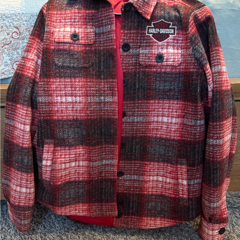 Harley-Davidson Red and Black Plaid Jacket